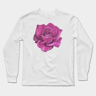 Pink rose flower Long Sleeve T-Shirt